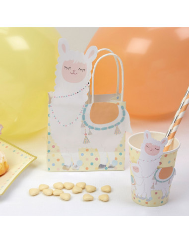 5-sacs-cadeaux-invites-lama-pastel-decoration-baby-shower-bapteme-anniversaire