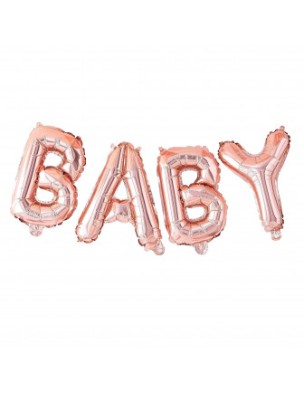 Ballon lettre Rose Gold Baby - Les Bambetises