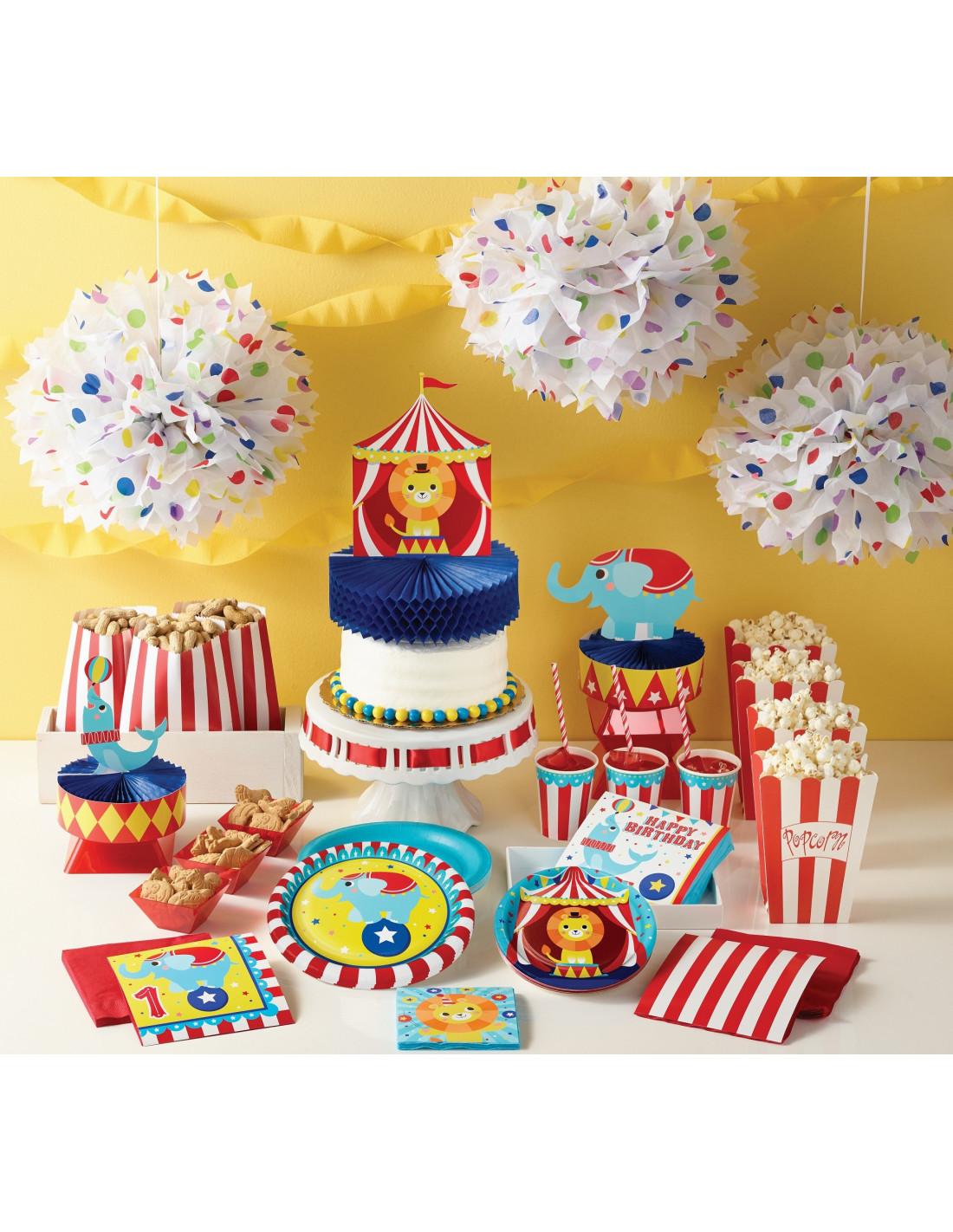 Décoration de gâteau cirque, décoration de fête d'anniversaire de