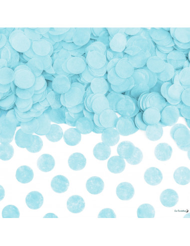 Confettis Ronds Bleu Ciel en Papier 1.6Cms
