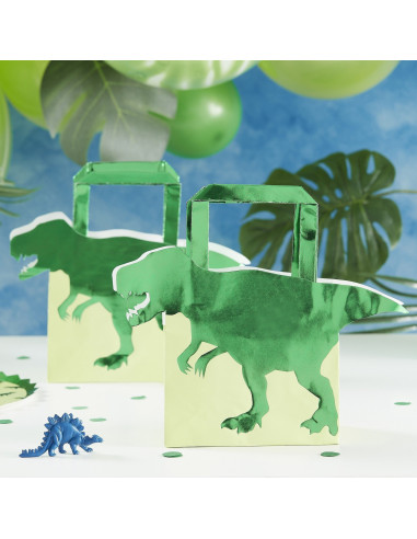 5-sacs-cadeaux-dinosaures-verts-deco-anniversaire-dinosaures