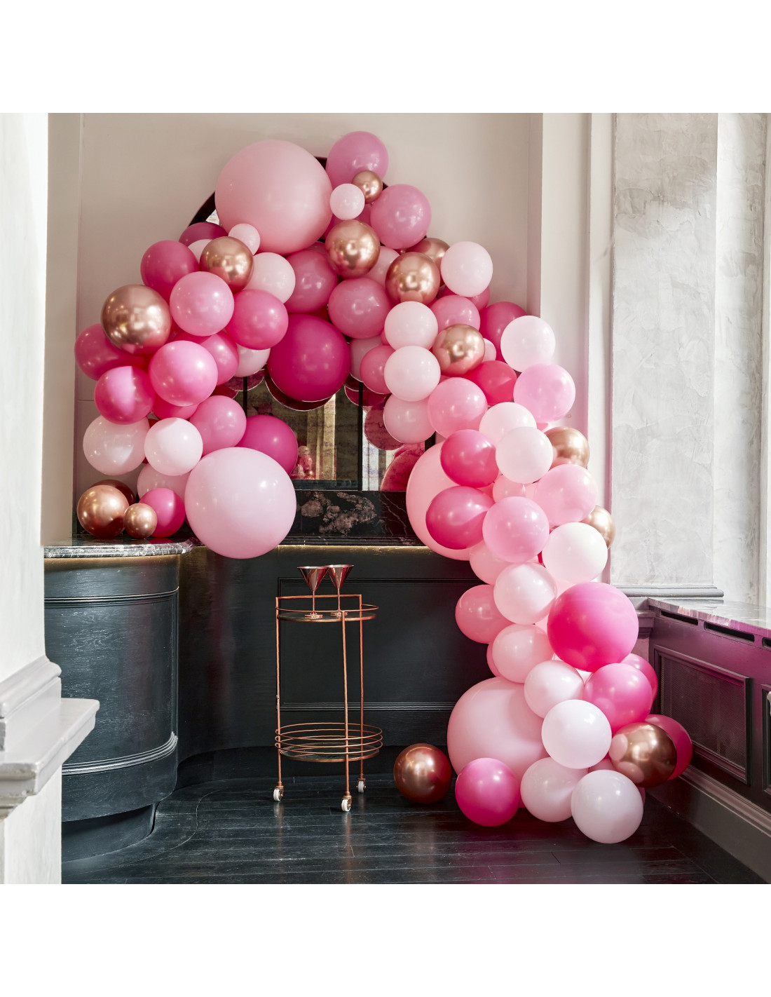 Kit Arche Luxe de 200 Ballons Pastel - Rose et Mauve pour l