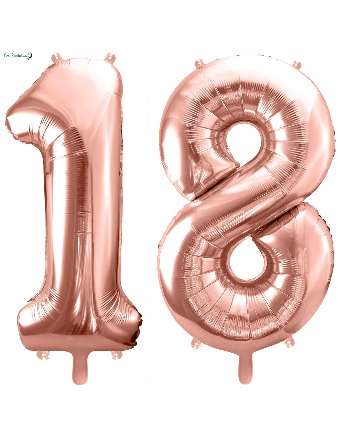Kit ballon anniversaire ROSE + JAUNE DORE + chiffre offert