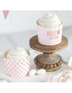 45 Caissettes Cupcakes Rose Gold - Les Bambetises