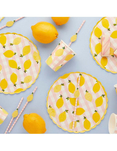 8-assiettes-vichy-citron-theme-anniversaire