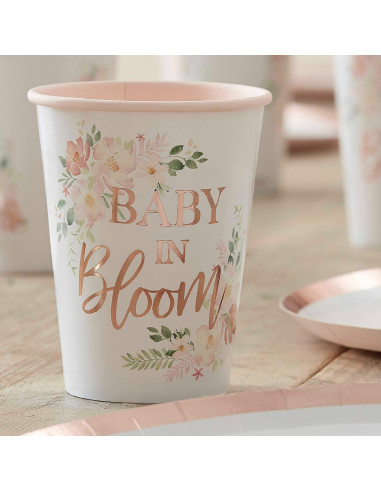 8-gobelets-baby-in-bloom-rose-gold-baby-shower