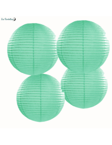 4-lampions-papier-vert-pastel-25-35-cms