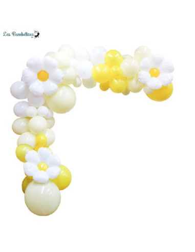 kit-arche-98-ballons-marguerites-blanc-jaune