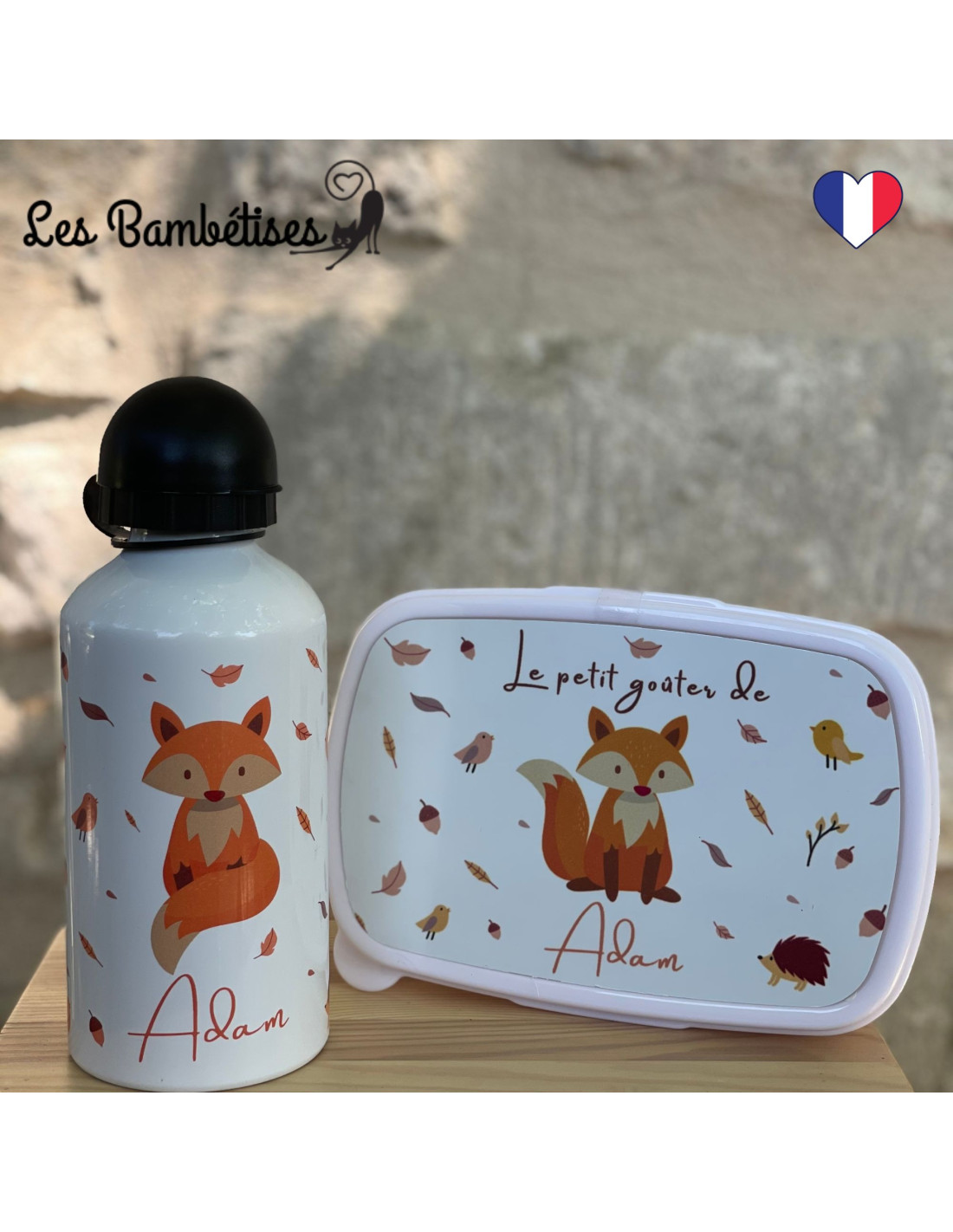Boîte Souvenirs Petit renard personnalisée - Le Monde de Bibou