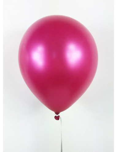 10 ballons fuchsias métallisés nacrés en latex