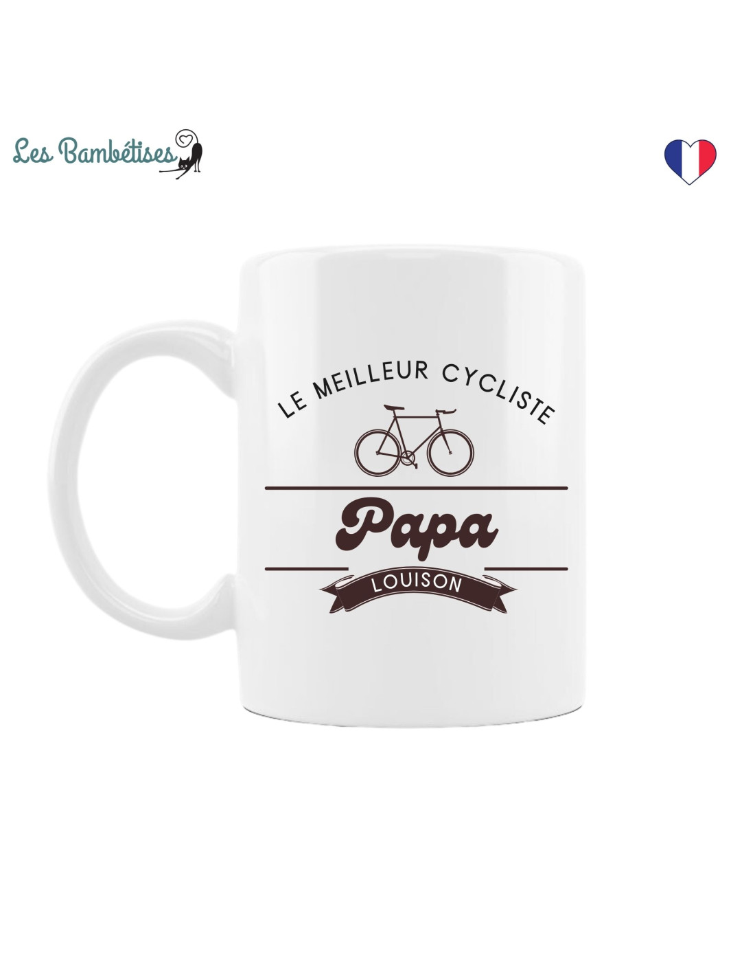 Mug Papa Cycliste Personnalisé - Les Bambetises
