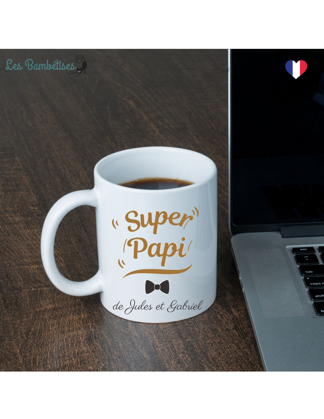 Mug Personnalisé Super Papy - Les Bambetises