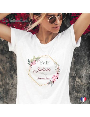 t-shirt-evjf-personnalise-fleurs-rose-goodies-evjf
