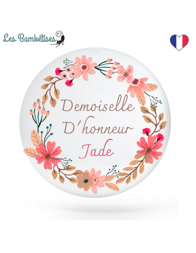 badge-demoiselle-d-honneur-personnalise-fleurs-cadeau-demoiselle-d'honneur-evjf