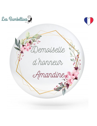 badge-demoiselle-d-honneur-personnalise-fleurs-rose-goodies-evjf-pas-cher