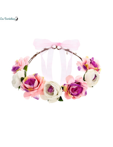 couronne-de-fleurs-evjf-rose-et-ivoire