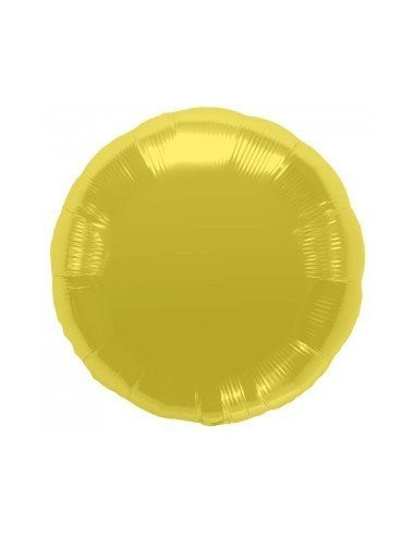 Ballon métallique rond doré brillant