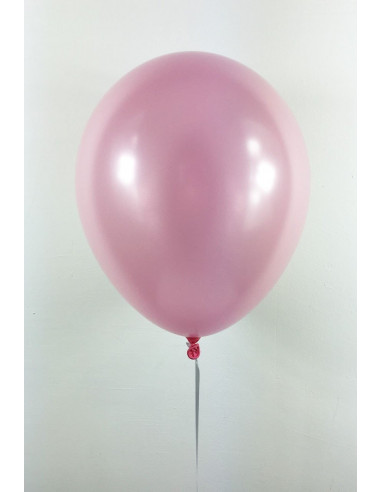10 ballons rose clair métallisés nacrés en latex