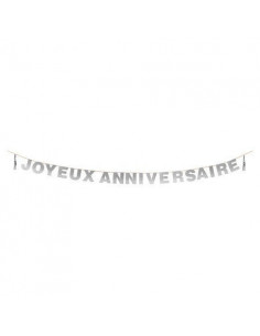 Guirlande Joyeux Anniversaire Multicolore 185 cm - decoration pas cher -  Badaboum