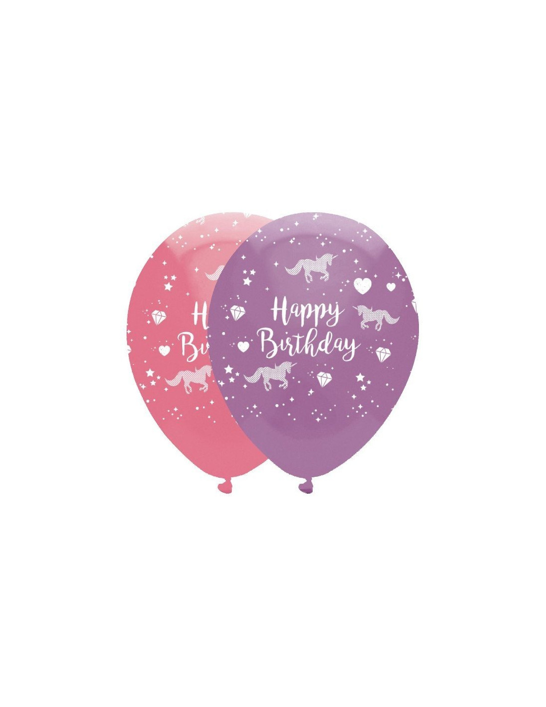 6 Ballons Licornes Happy Birthday Les Bambetises