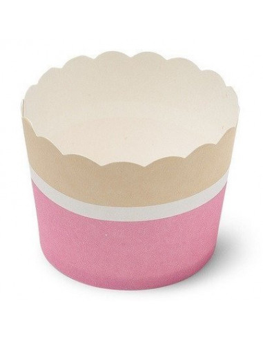25 cupcakes rose pastel blanc beige