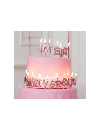 Bougie anniversaire - Chiffre 3 - Rose - 10 cm - Bougies anniversaire -  Creavea