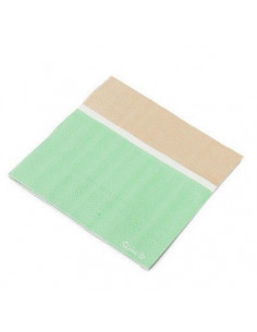 20 grandes serviettes vert menthe beige blanc