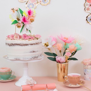 anniversaire-theme-fleur-cake-topper-fleurs-papier